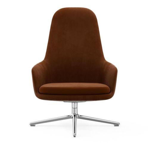 Normann Copenhagen Era Lounge Chair High Swivel Alu SH: 40 cm – City Velvet Vol 2 / 027