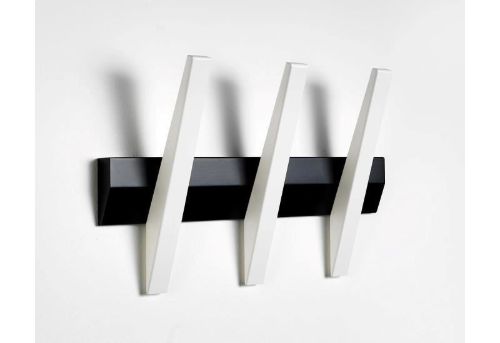 Hoigaard Tangent-3 Knagerække B:38 cm - Sort/Hvid