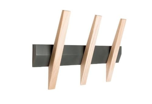 Hoigaard Tangent-3 Knagerække B:38 cm - Antracit/Eg