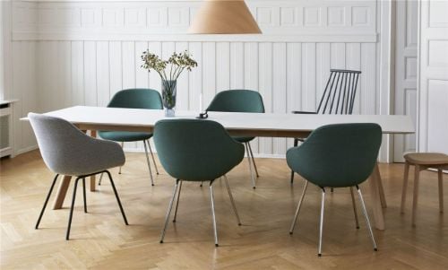 HAY CPH 30 Ausziehbarer Tisch 200/400 x 90 x 74 cm – Lackierte massive Eiche/weißes Laminat