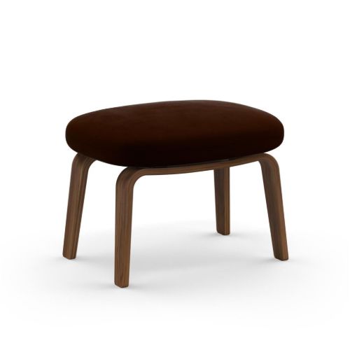 Normann Copenhagen Era Footstool Walnut H: 39 cm - City Velvet Vol 2 / 021
