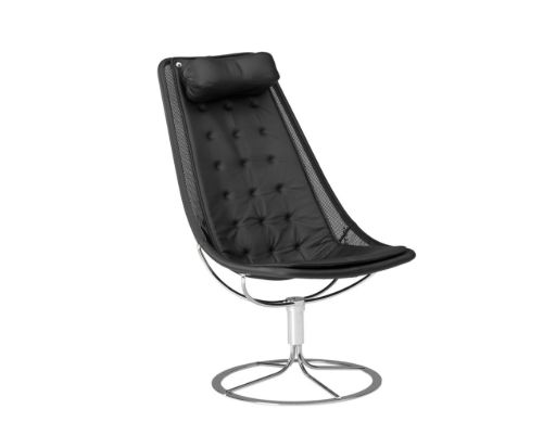 Bruno Mathsson Mi 466 Jetson 66 m/Bærende Væv SH: 32 cm - Elmosoft Læder 99999