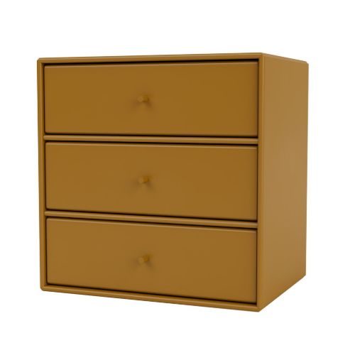 Montana QS Mini 1007 Modul med 3 Skuffer 35x35 cm - 142 Amber