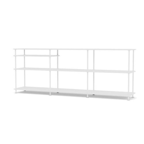 Montana QS Free 222100 Reol med Indskudt Hylde 203,4x75,8cm - 101 New White