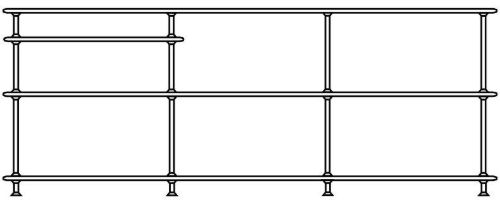 Montana Free 222100 Bücherregal mit eingelegtem Regal 203,4 x 75,8 cm – 101 New White