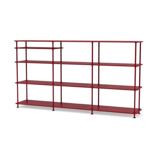 Montana QS Free 333100 Reol med Indskudt Hylde 203,4x109,9cm - 165 Beetroot