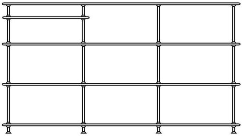 Montana Free 333100 Bücherregal mit eingelegtem Regal 203,4 x 109,9 cm – 165 Beetroot
