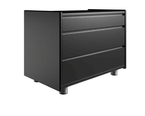 Kaagaard 338047 Kommode med Metalben 80x51x47cm - Sortmalet