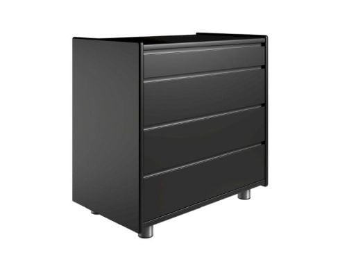 Kaagaard 448047 Kommode med Metalben 68x80x47cm - Sortmalet