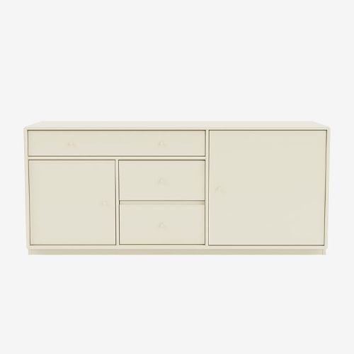 Montana Mega 200802 Beistelltisch mit Sockel 3 cm 115,2x38 cm - 150 Vanille