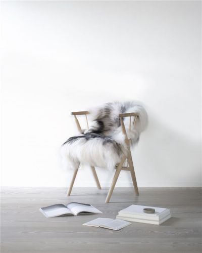 Sibast Isländisches Schaffell 110–130 x 61–80 cm – natürliche Weiß- und Schwarztöne