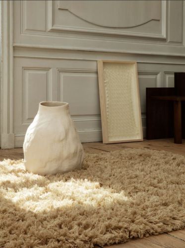 Ferm Living Meadow Hochflorteppich S 140x200 cm - Hellsand