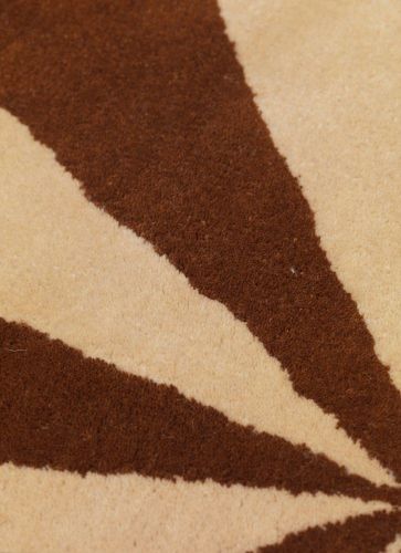 Ferm Living Arch Tufted Rug L Ø: 130 cm – Ziegelstein/Gebrochenes Weiß