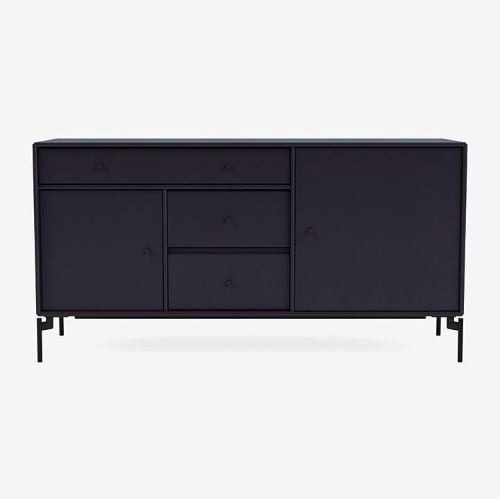 Montana Mega 200802 Beistelltisch mit Beinen 115,2x38 cm - 147 Shadow / Schwarz