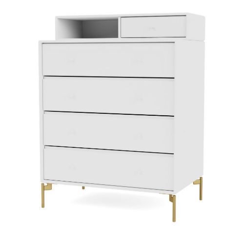 Montana QS Selection Keep Kommode med ben 69,6x82,2 cm - 101 New White / Brass