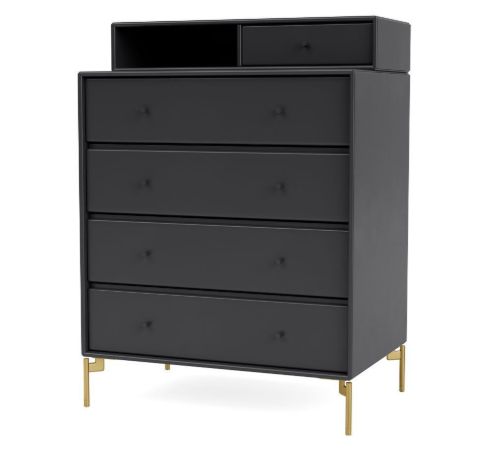 Montana Selection Keep Kommode med ben 69,6x82,2 cm - 04 Anthracite / Brass