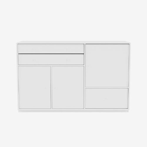 Montana Mega 201202 Beistelltisch mit Sockel 3 cm 115,2x38 cm - 101 NewWhite