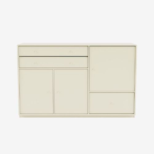 Montana Mega 201202 Beistelltisch mit Sockel 3 cm 115,2x38 cm - 150 Vanille