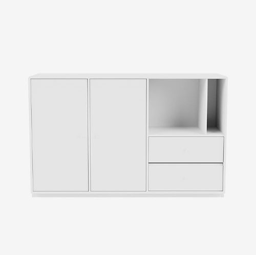 Montana Mega 201203 Beistelltisch mit Sockel 3 cm 115,2x38 cm - 101 NewWhite