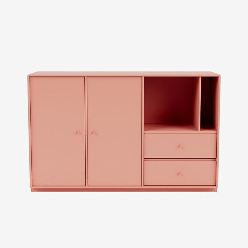 Montana Mega 201203 Beistelltisch mit Sockel 3 cm 115,2x38 cm - 151 Rhabarber