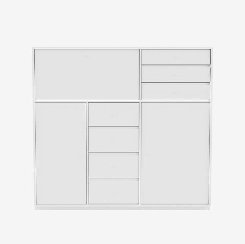Montana Mega 201802 Beistelltisch mit Sockel 3 cm 115,2x38 cm - 101 NewWhite
