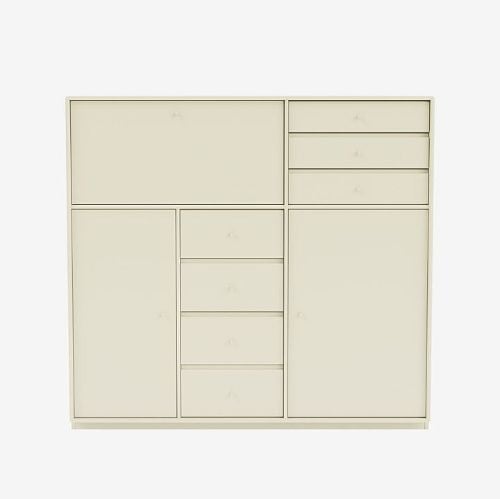 Montana Mega 201802 Beistelltisch mit Sockel 3 cm 115,2x38 cm - 150 Vanille