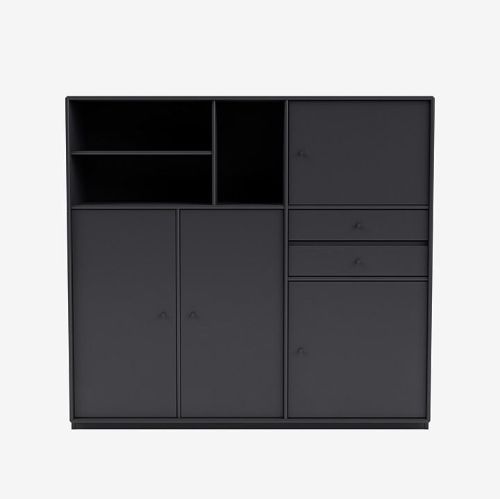 Montana Mega 201803 Beistelltisch mit Sockel 3 cm 115,2x38 cm - 04 Anthrazit