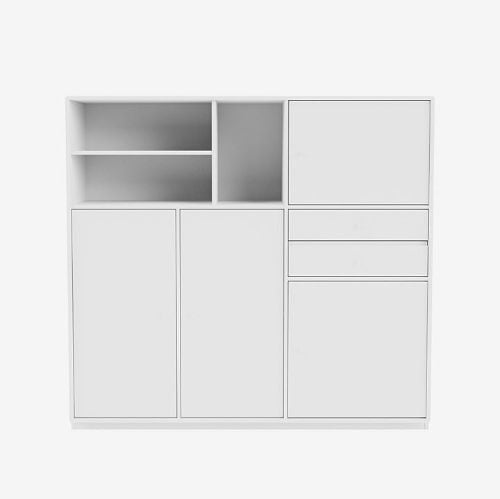 Montana Mega 201803 Beistelltisch mit Sockel 3 cm 115,2x38 cm - 101 NewWhite