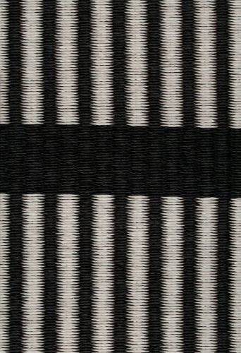Woodnotes Cut Stripe Carpet Sewn Edges 80x200 cm - Black/Stone