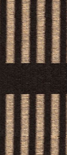 Woodnotes Cut Stripe Carpet Sewn Edges 80x200 cm - Black/Natural