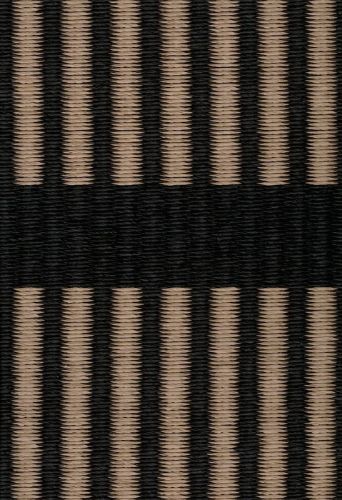 Woodnotes Cut Stripe Carpet Sewn Edges 140x200 cm - Black/Antique