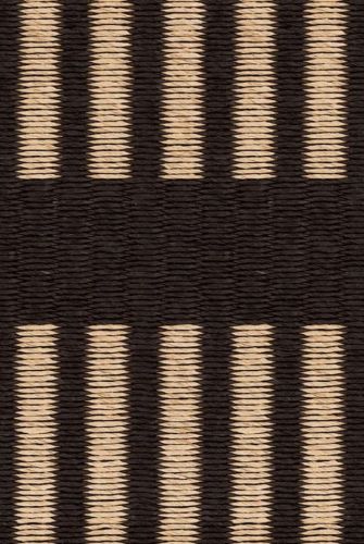 Woodnotes Cut Stripe Carpet Sewn Edges 140x200 cm - Black/Natural