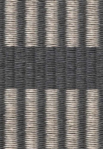 Woodnotes Cut Stripe Carpet Sewn Edges 140x200 cm - Graphite/Stone