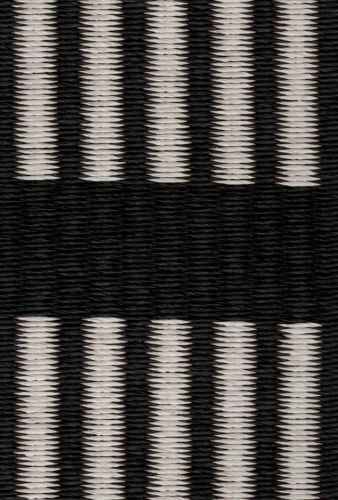 Woodnotes Cut Stripe Carpet Sewn Edges 140x200 cm - Black/Stone