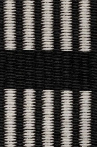 Woodnotes Cut Stripe Carpet Sewn Edges 170x240 cm - Black/Stone