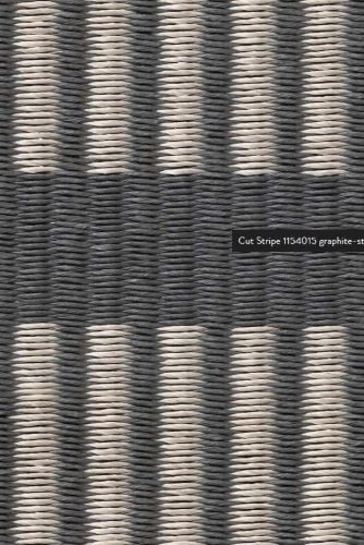 Woodnotes Cut Stripe Carpet Sewn Edges 170x240 cm - Graphite/Stone