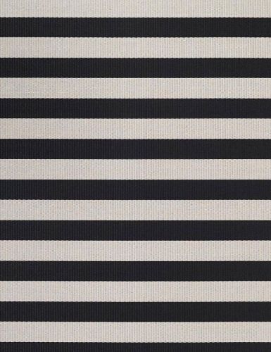 Woodnotes Big Stripe Carpet Sewn Edges 140x200 cm - Black/Stone