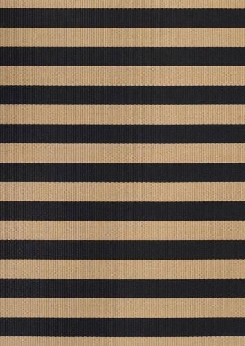 Woodnotes Big Stripe Carpet Sewn Edges 80x200 cm - Black/Natural