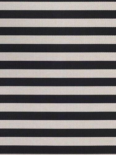 Woodnotes Big Stripe Carpet Sewn Edges 80x200 cm - Black/Stone