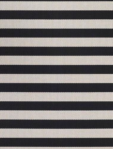 Woodnotes Big Stripe Carpet Sewn Edges 170x240 cm - Black/Stone