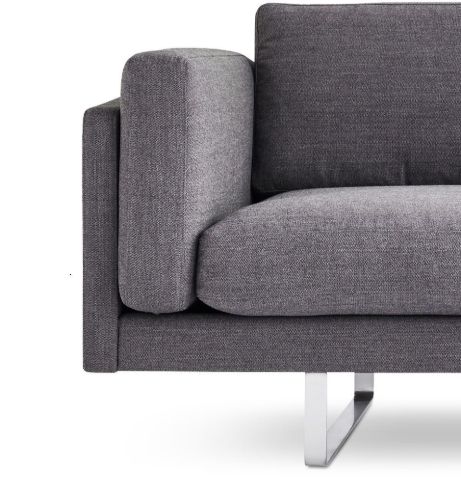 Erik Jørgensen EJ 280 2 Pers. Sofa 100 L: 240 cm – Foss 772/Gebürstetes Chrom