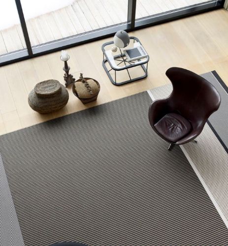 Woodnotes San Francisco Teppich mit genähten Kanten, 170 x 240 cm – Otter/Stein
