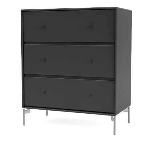 Montana Selection Carry Kommode med ben 69,6x69,6 cm - 04 Anthracite / Chrome