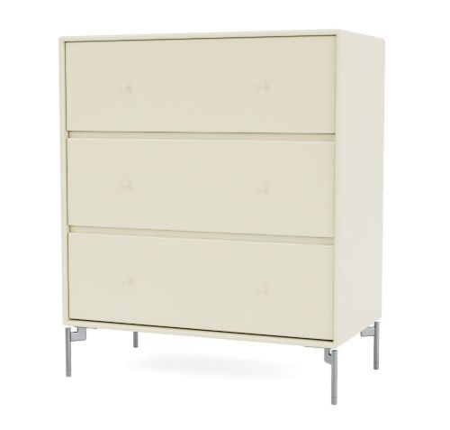 Montana Selection Carry Kommode med ben 69,6x69,6 cm - 150 Vanilla / Chrome