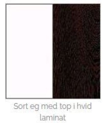 Skovby Einlegeplatten für SM24 Esstisch 3 Stk. 100x52 cm - Weißes Laminat/Schwarz lackierte Eiche
