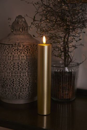 Sirius Sille Exklusive batteriebetriebene Kerze H: 25 cm – Gold
