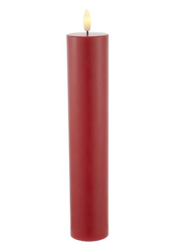 Sirius Sille Exclusive Batteridrevet Stearinlys H: 25 cm - Rød