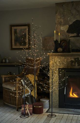Sirius Kira Træ m/280 LED lys H: 180 cm - Brown/Snowy