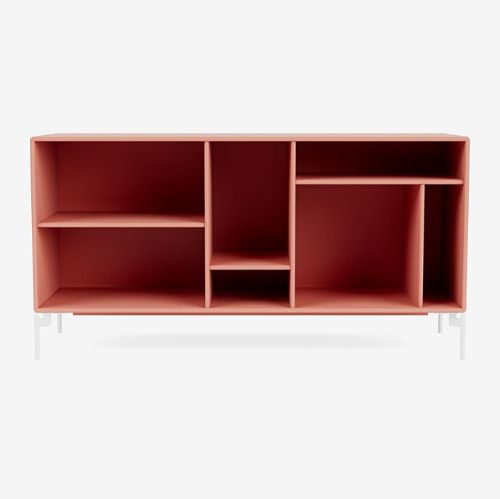 Montana Mega 200801 Beistelltisch mit Beinen 115,2x38 cm - 151 Rhabarber / Schnee