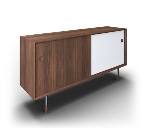 Sibast Furniture No 11 Skænk L: 152 cm – Walnuss/Weiß/Metall
